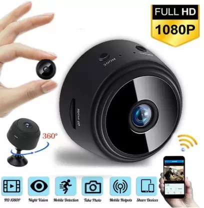 A9 Wifi Mini BLACK Camera Home Security Camera Night Vision Wireless Surveillance Camera Motion DVR Micro Camera Video small Camera Spy Camera  (1 Channel)